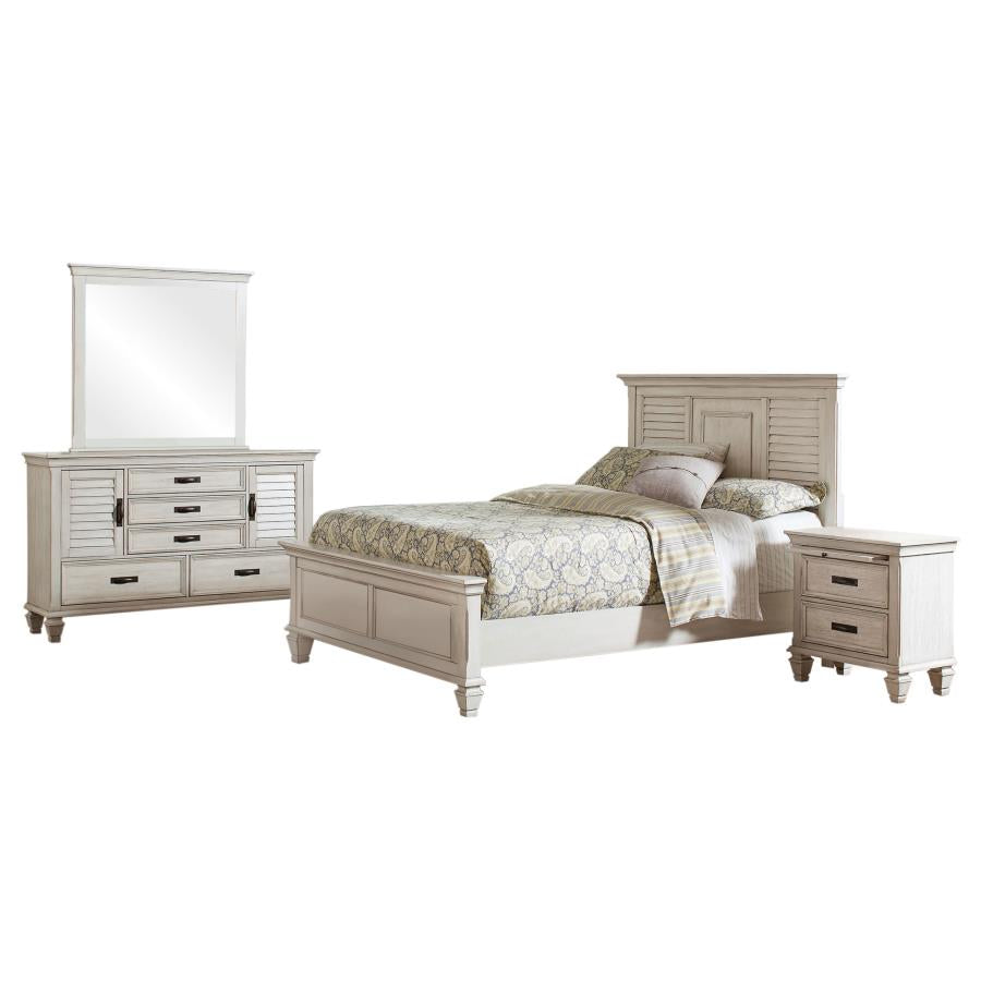 Franco Antique White 4-Piece California King Storage Bedroom Set by Coaster at Eve Furniture