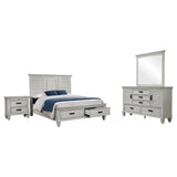 Franco Antique White 4-Piece Queen Storage Bedroom Set by Coaster at Eve Furniture