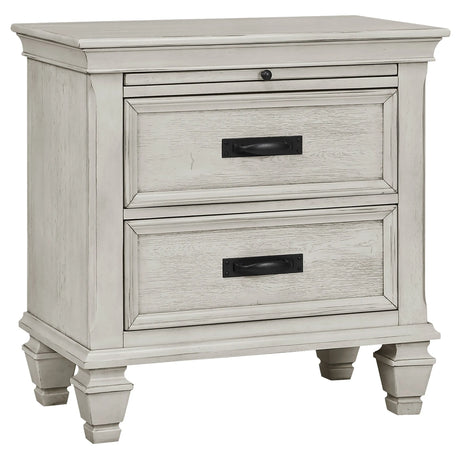 Franco Antique White 4-Piece Queen Storage Bedroom Set by Coaster at Eve Furniture