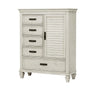 Franco Antique White 5-Drawer Door Chest by Coaster at Eve Furniture