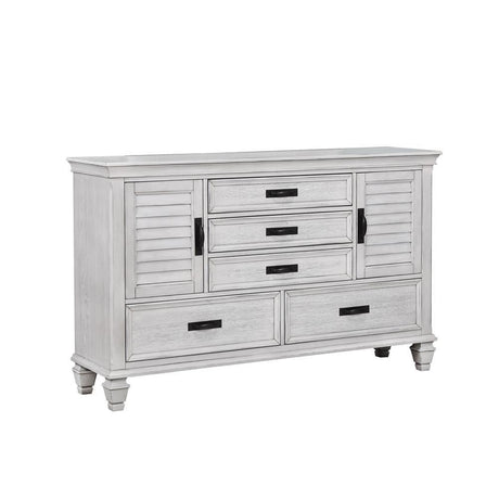 Franco Antique White 5-Drawer Dresser by Coaster at Eve Furniture