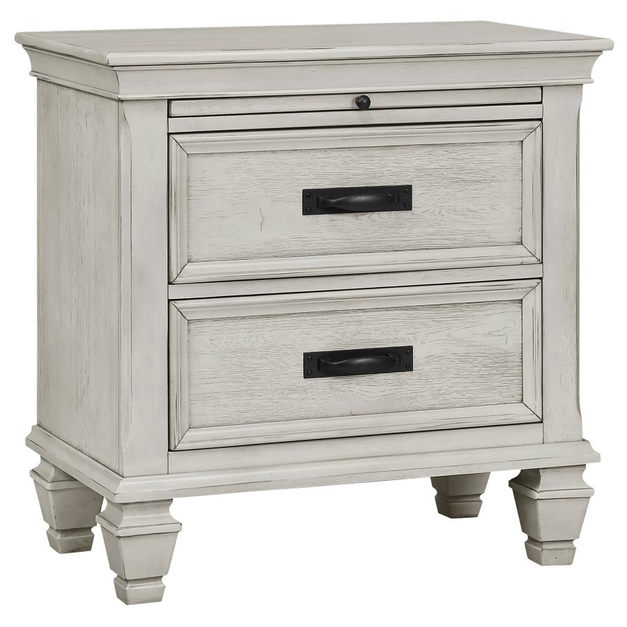 Franco Antique White 5-Piece Eastern King Storage Bedroom Set by Coaster at Eve Furniture