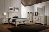 Franco Antique White 5-Piece Eastern King Storage Bedroom Set by Coaster at Eve Furniture