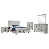Franco Antique White 5-Piece Queen Storage Bedroom Set by Coaster at Eve Furniture