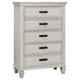 Franco Antique White 5-Piece Queen Storage Bedroom Set by Coaster at Eve Furniture
