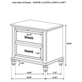 Franco Antique White 5-Piece Queen Storage Platform Bedroom Set by Coaster at Eve Furniture