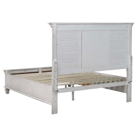 Franco Antique White Eastern King Storage Bed by Coaster at Eve Furniture