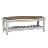 Franco Brown/Antique White Bench