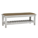 Franco Brown/Antique White Bench by Coaster at Eve Furniture