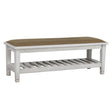Franco Brown/Antique White Bench by Coaster at Eve Furniture