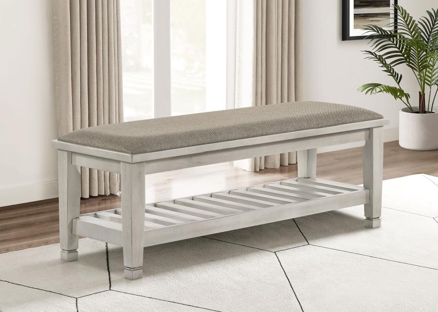 Franco Brown/Antique White Bench by Coaster at Eve Furniture