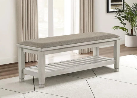 Franco Brown/Antique White Bench by Coaster at Eve Furniture