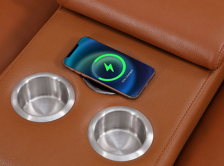 Franco Carmel 7-Piece 3 Power Reclining Sectional by New Era Innovations at Eve Furniture