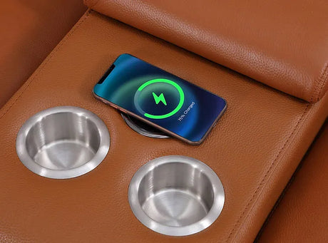 Franco Carmel 7-Piece 3 Power Reclining Sectional by New Era Innovations at Eve Furniture