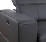 Franco Dark Grey 7-piece 3 Power Reclining Sectional by New Era Innovations at Eve Furniture