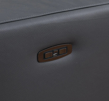 Franco Dark Grey 7-piece 3 Power Reclining Sectional by New Era Innovations at Eve Furniture