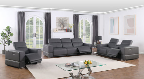 Franco Grey Power Reclining Living Room Set by New Era Innovations at Eve Furniture