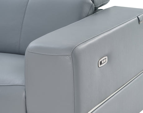 Franco II 6-Piece Light Blue (2 Powers Head/Foot) Sectional by New Era Innovations at Eve Furniture
