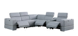 Franco Light Blue 6-Piece 2 Power Reclining Sectional [ Special Price ] by New Era Innovations at Eve Furniture