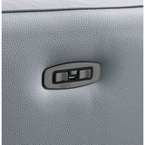 Franco Light Blue 7-Piece 3 Power Reclining Sectional by New Era Innovations at Eve Furniture