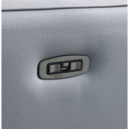 Franco Light Blue 7-Piece 3 Power Reclining Sectional by New Era Innovations at Eve Furniture