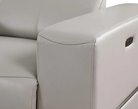 Franco Light Grey 6-Piece 2 Power Reclining Sectional by New Era Innovations at Eve Furniture