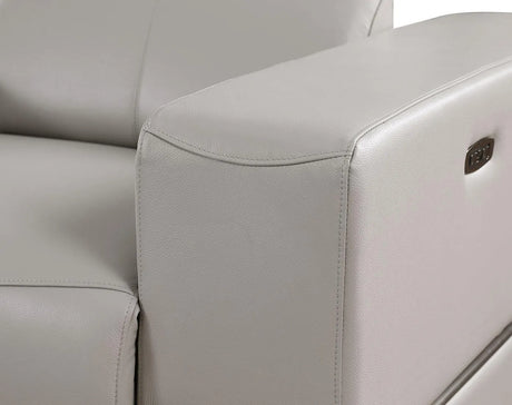 Franco Light Grey 7-Piece 3 Power Reclining Sectional by New Era Innovations at Eve Furniture