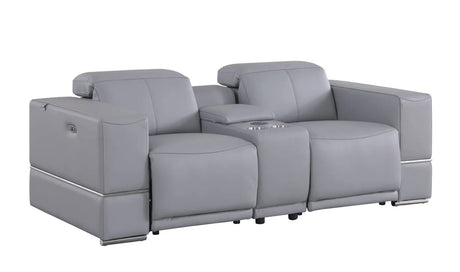 Franco Light Blue Power Reclining Living Room Set by New Era Innovations at Eve Furniture