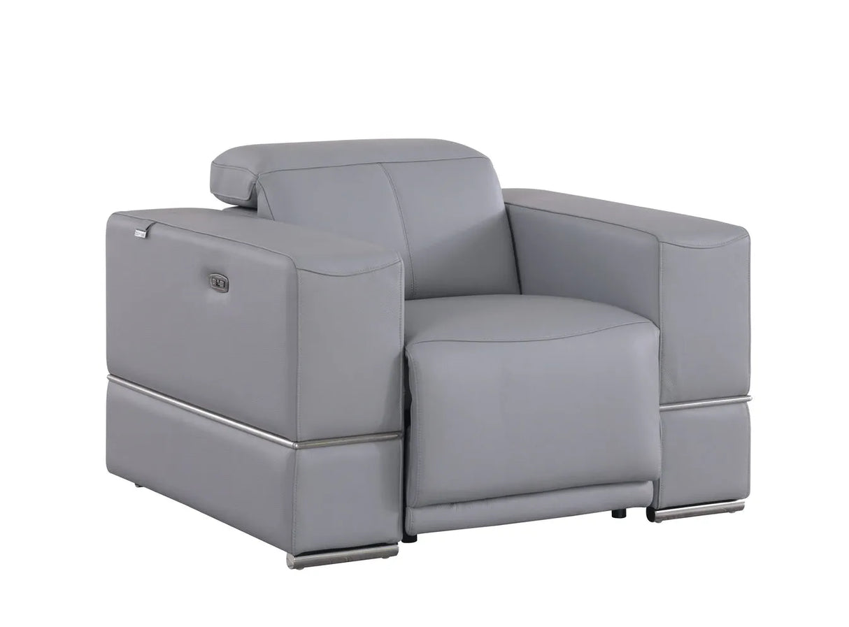 Franco Light Blue Power Reclining Living Room Set by New Era Innovations at Eve Furniture