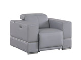 Franco Light Blue Power Reclining Living Room Set by New Era Innovations at Eve Furniture