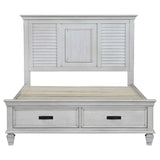 Franco Queen Storage Bed Antique White