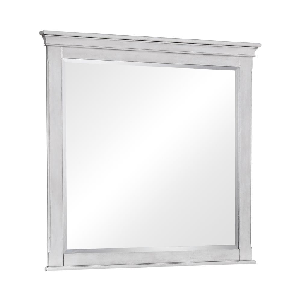 Franco Antique White Rectangular Mirror