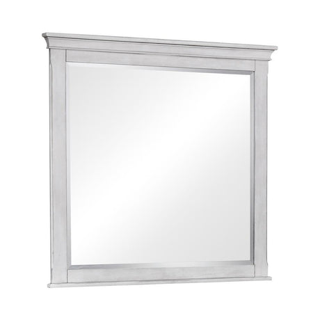 Franco White Antique Rectangular Mirror by Coaster at Eve Furniture