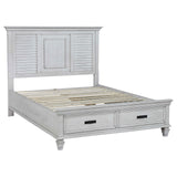 Franco Antique White Queen Storage Bed by Coaster at Eve Furniture