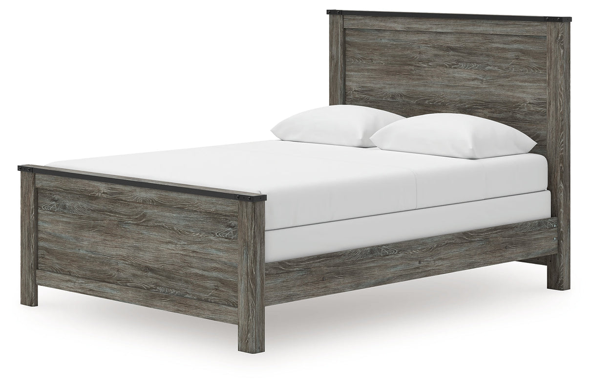 Frandern Black/Gray Queen Panel Bed by Ashley at Eve Furniture