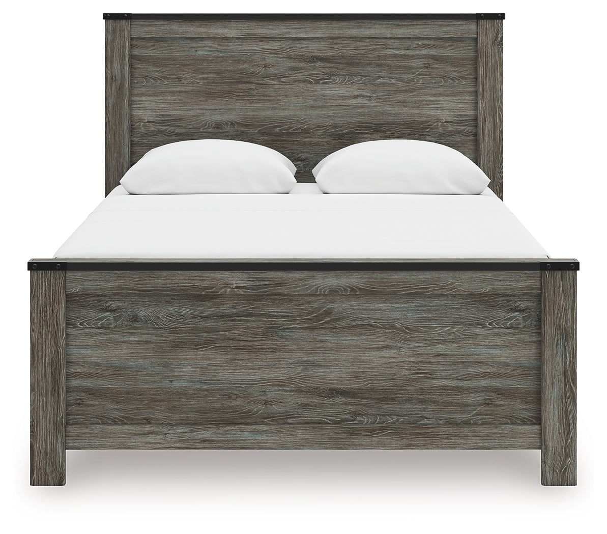 Frandern Black/Gray Queen Panel Bed by Ashley at Eve Furniture