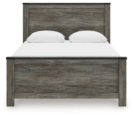 Frandern Black/Gray Queen Panel Bed by Ashley at Eve Furniture