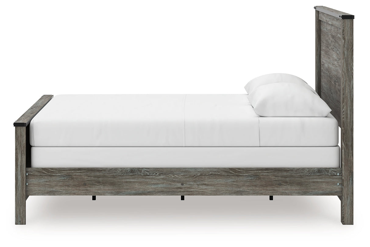 Frandern Black/Gray Queen Panel Bed by Ashley at Eve Furniture