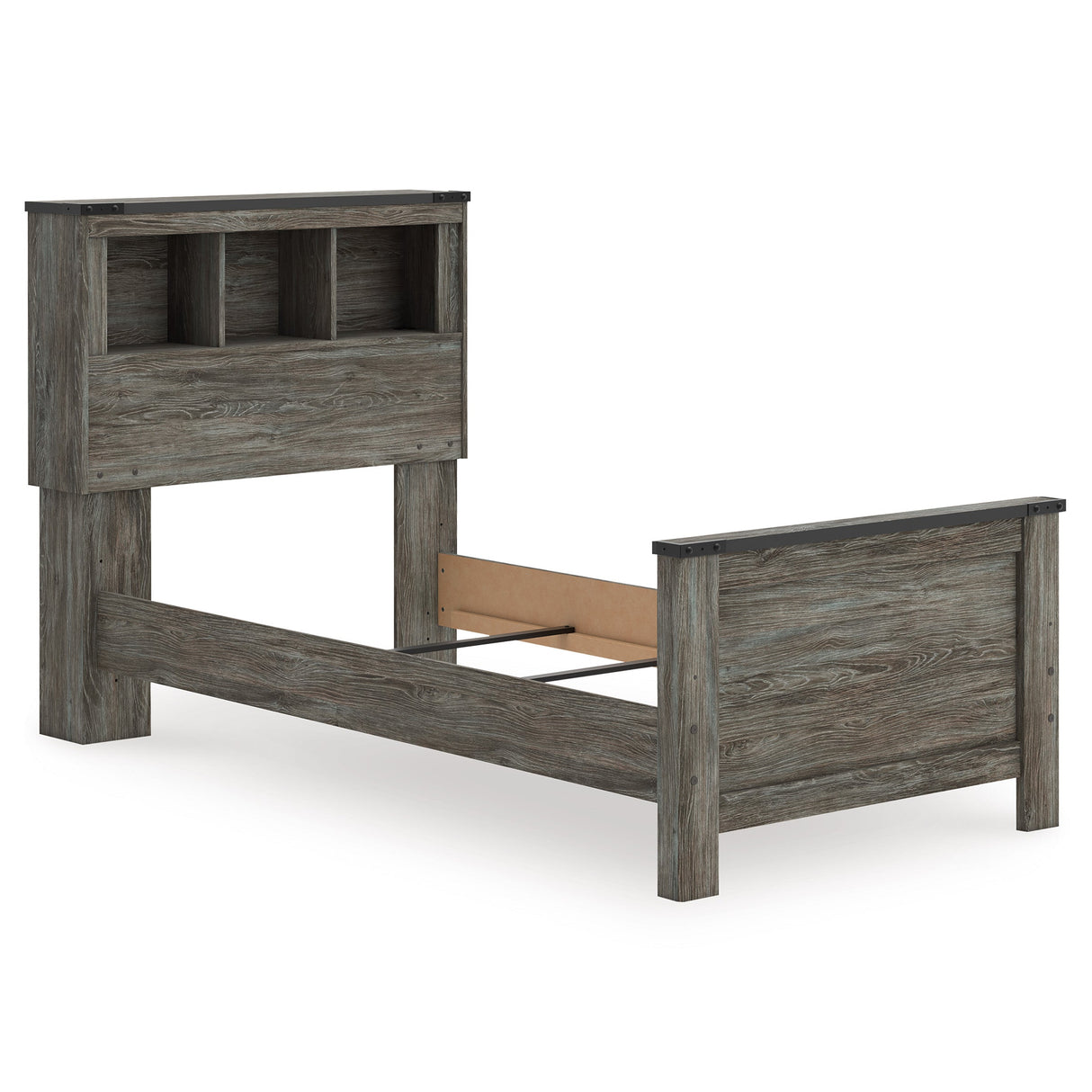 Frandern Black/Gray Twin Bookcase Panel Bed by Ashley at Eve Furniture