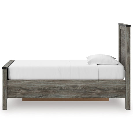 Frandern Black/Gray Twin Storage Platform Bed with 2 Drawers by Ashley at Eve Furniture