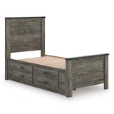 Frandern Black/Gray Twin Storage Platform Bed with 2 Drawers by Ashley at Eve Furniture