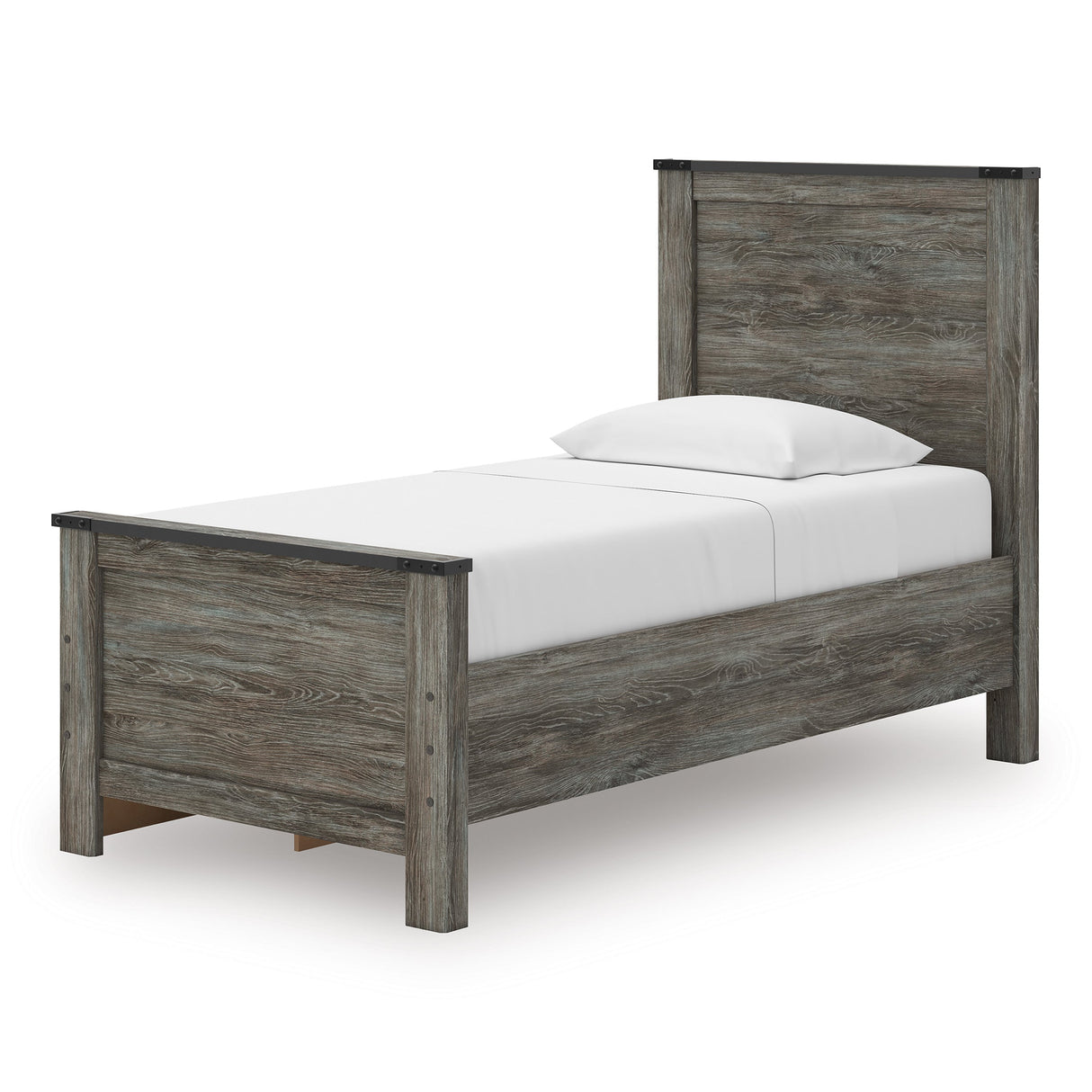 Frandern Black/Gray Twin Storage Platform Bed with 2 Drawers by Ashley at Eve Furniture