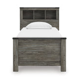 Frandern Black/Gray Youth Bookcase Panel Bedroom Set by Ashley at Eve Furniture