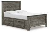 Frandern Black/Gray Youth Storage Platform Bedroom Set with 2 Drawers by Ashley at Eve Furniture