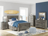 Frandern Black/Gray Youth Storage Platform Bedroom Set with 2 Drawers by Ashley at Eve Furniture