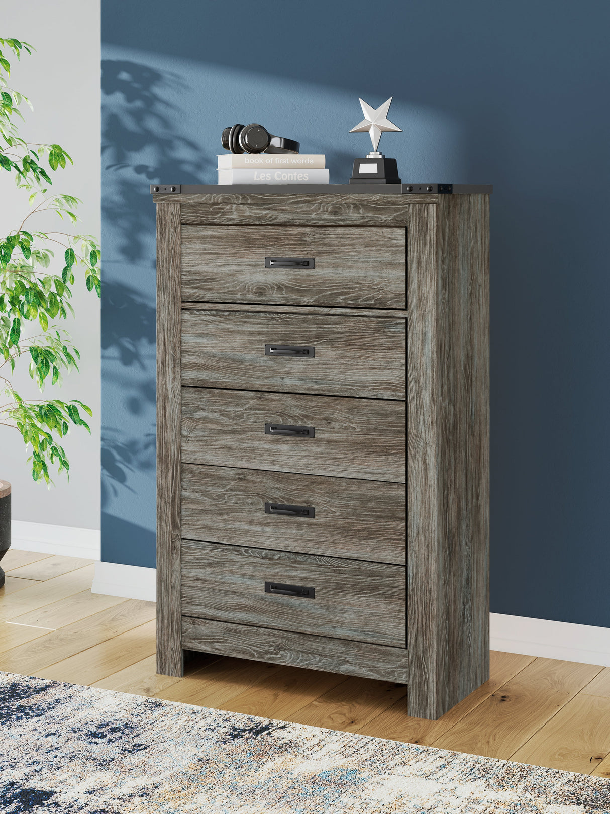 Frandern Gray Chest of Drawers by Ashley at Eve Furniture