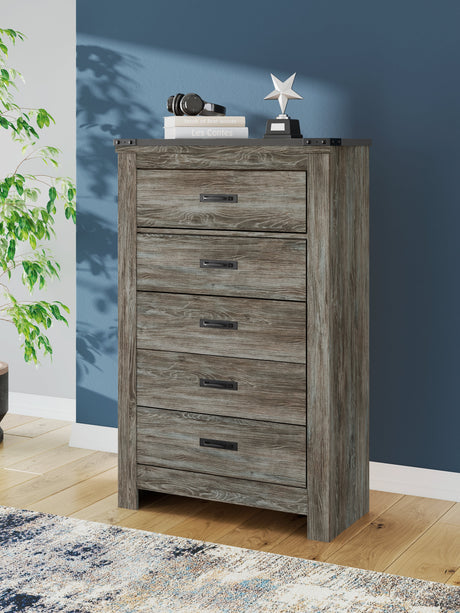 Frandern Gray Chest of Drawers by Ashley at Eve Furniture
