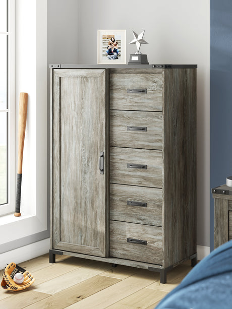 Frandern Gray Dressing Chest by Ashley at Eve Furniture