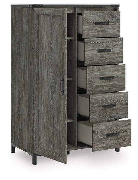 Frandern Gray Dressing Chest by Ashley at Eve Furniture
