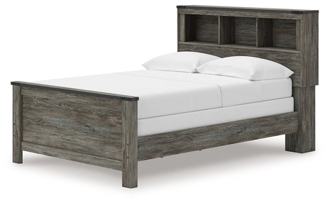 Frandern Gray Full Bookcase Panel Bed by Ashley at Eve Furniture